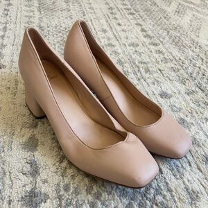 J Crew Blush Pink Chunky Heels